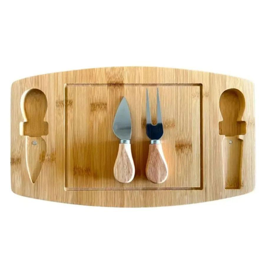 Tabla Bandeja para Quesos de Bambú 3 Piezas-3