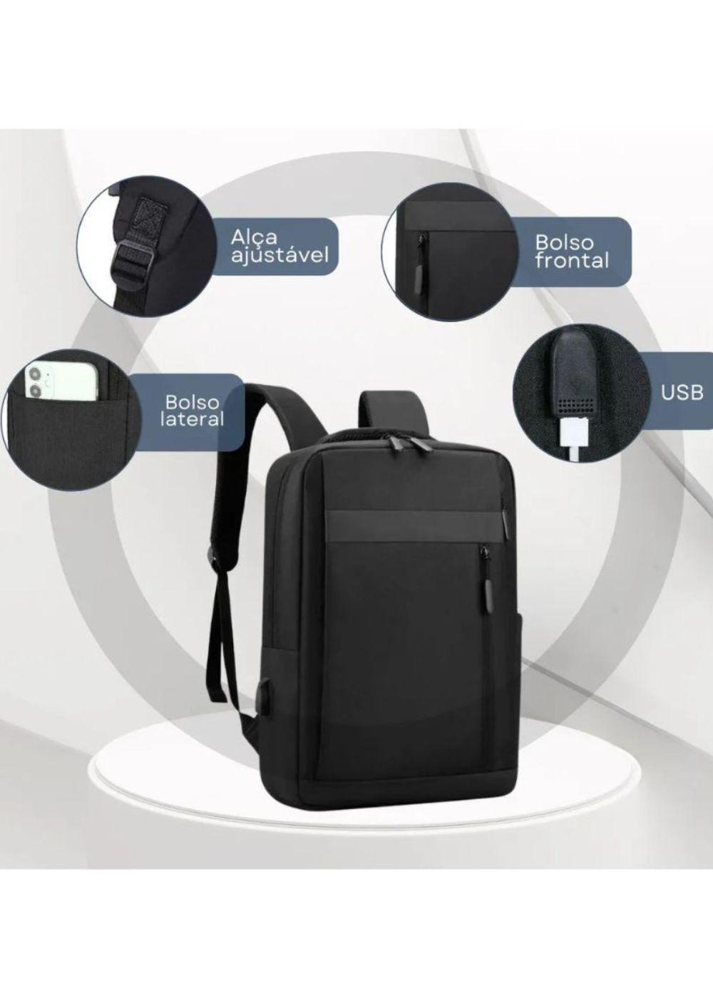 Mochila Portátil Ejecutiva Multifuncional Negro-2
