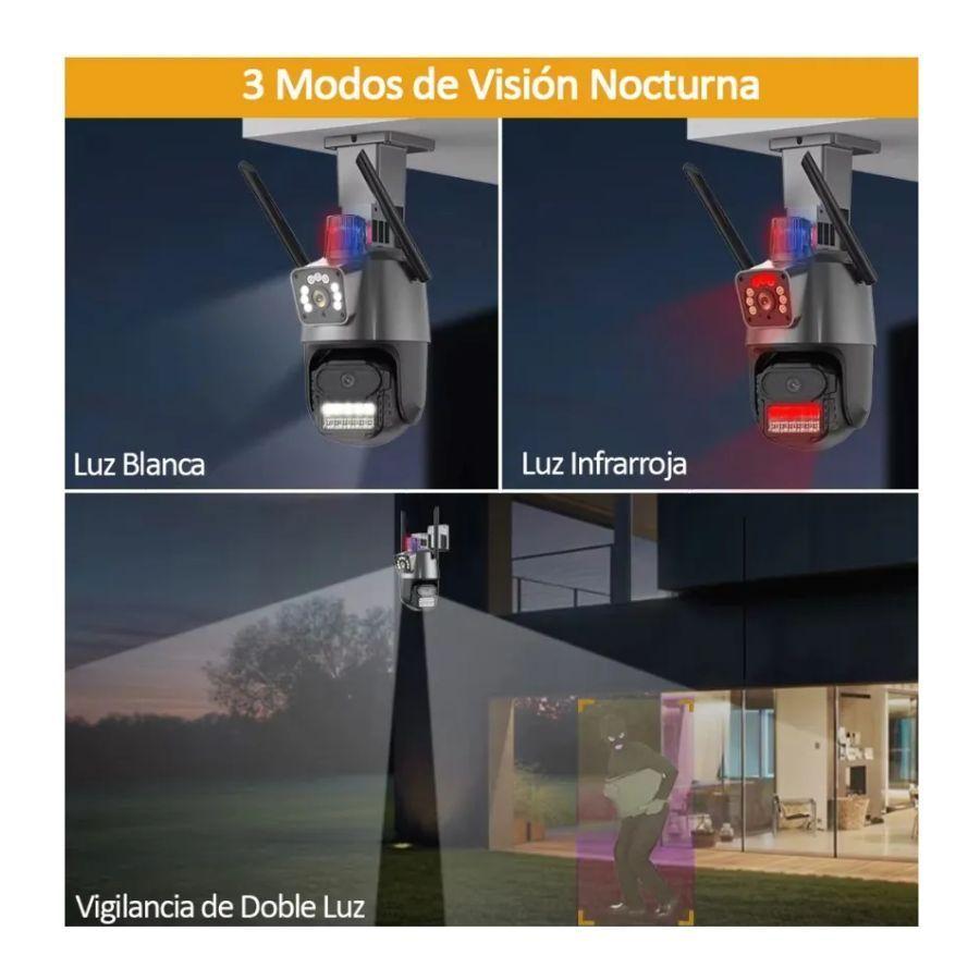 Cámara Inteligente Ip Dual Wifi Ptz 6mp Alarma-5