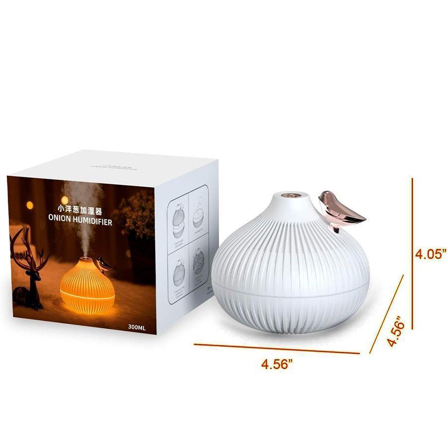 Humidificador Redondo Blanco Luz Led 300 ML-5