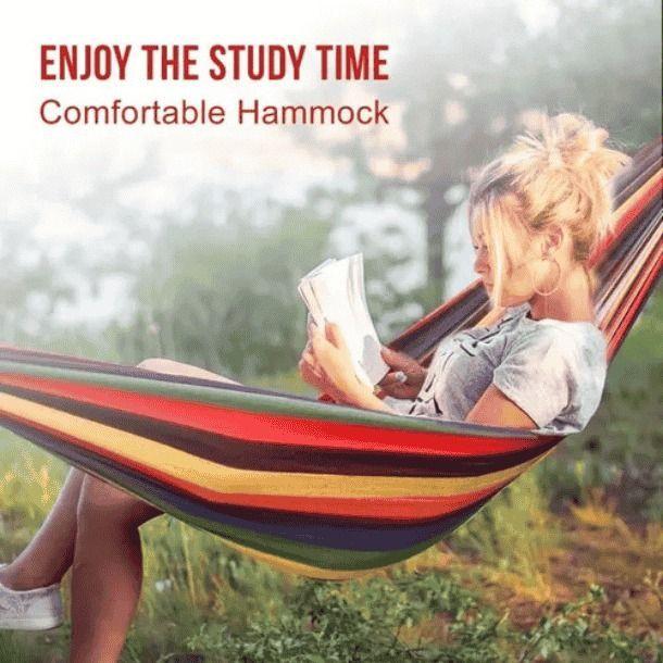 Hamaca De Algodon Jardin Camping Hogar Portatil 100x200cm-4