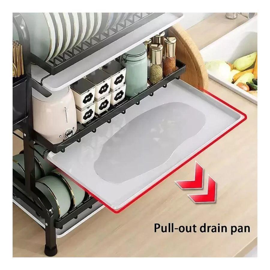Secador Escurridor De Platos 3 Niveles Acero Inoxidable-2