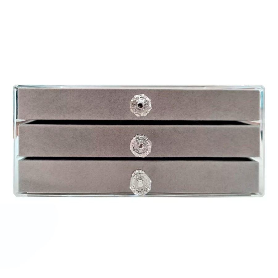 Organizador De Acrílico Con 3 Bandejas Para Guardar Joyas-1