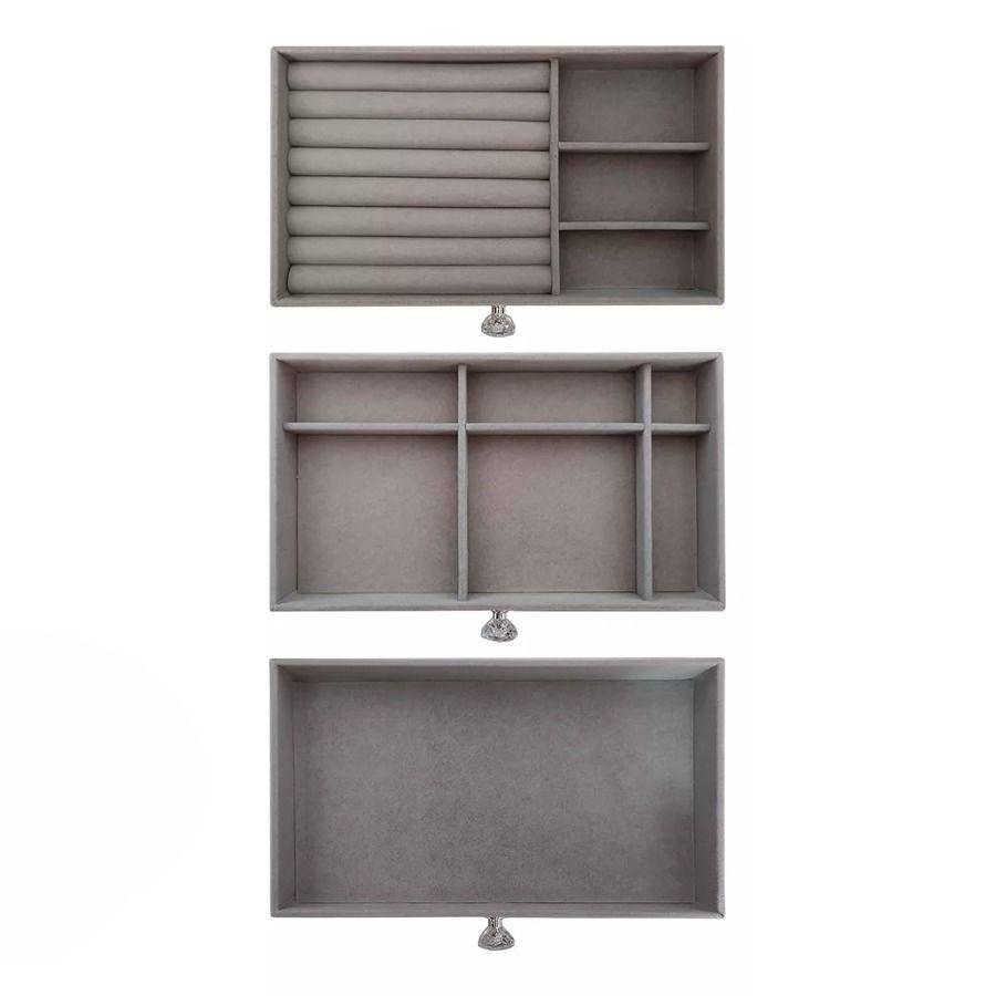 Organizador De Acrílico Con 3 Bandejas Para Guardar Joyas-6