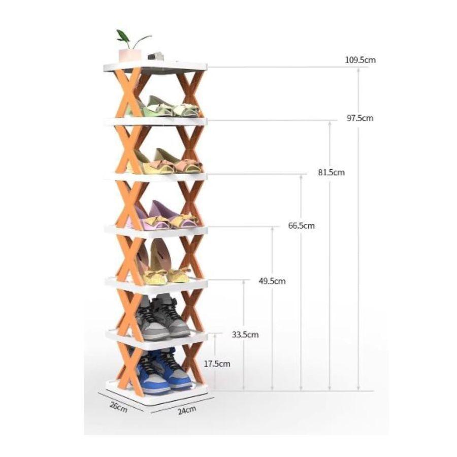 Zapatero Vertical Plegable De Plástico Desmontable -2