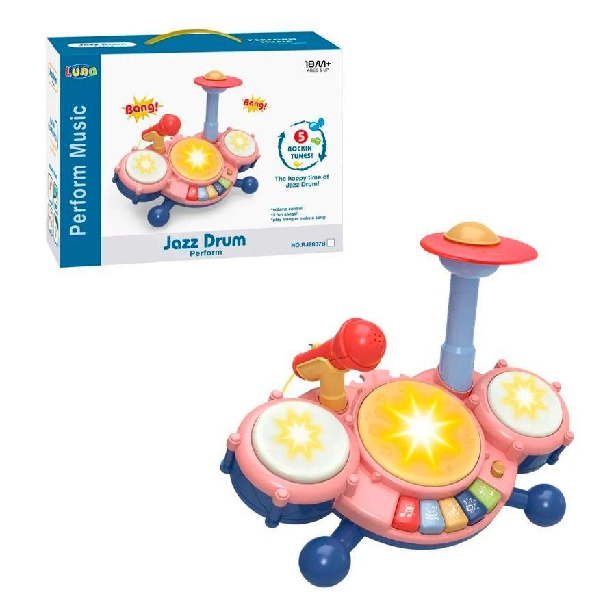 Mini Batería Para Bebe Con Piano Y Micrófono -1