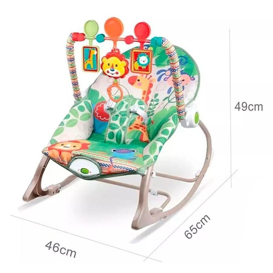 Silla Mecedora Vibradora Para Bebés Verde-1