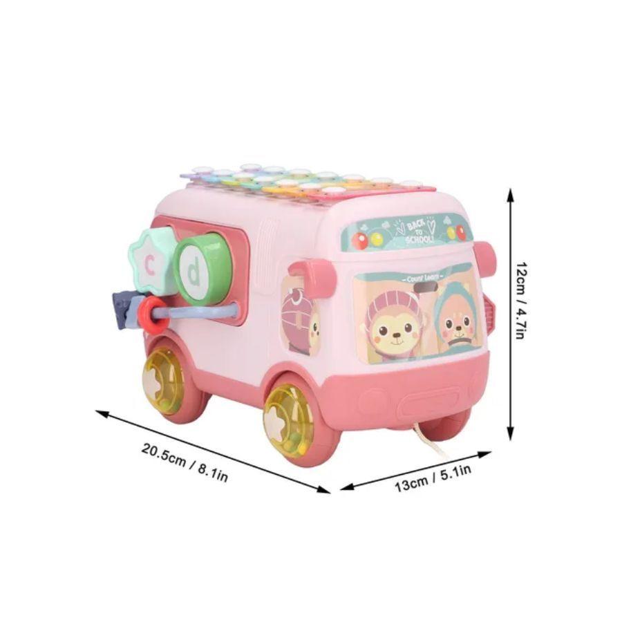 Autobús Rompecabezas Xilofono Juguete Interactivo Para Bebe-2