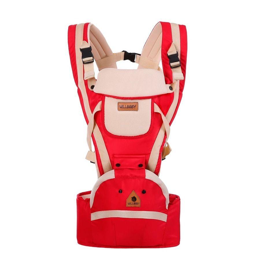 Portabebés Ergonómico Y Transpirable 3 En 1 Color Rojo-3