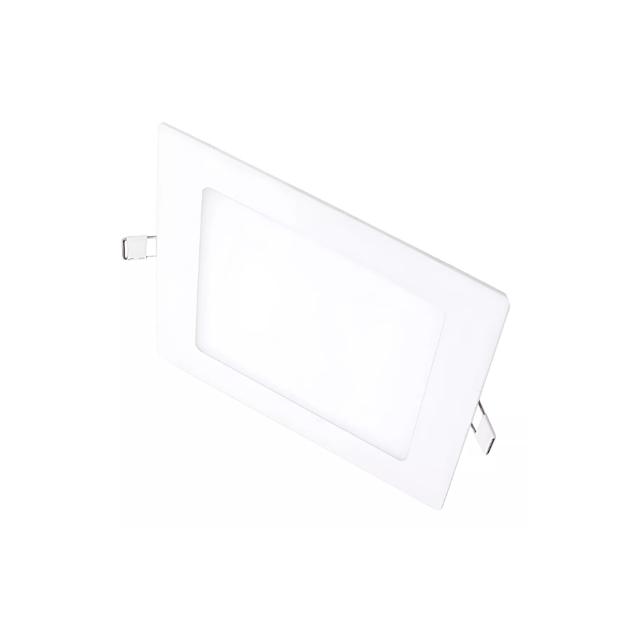 Lampara foco led cuadrada plafon 12w empotrable luz blanca-2