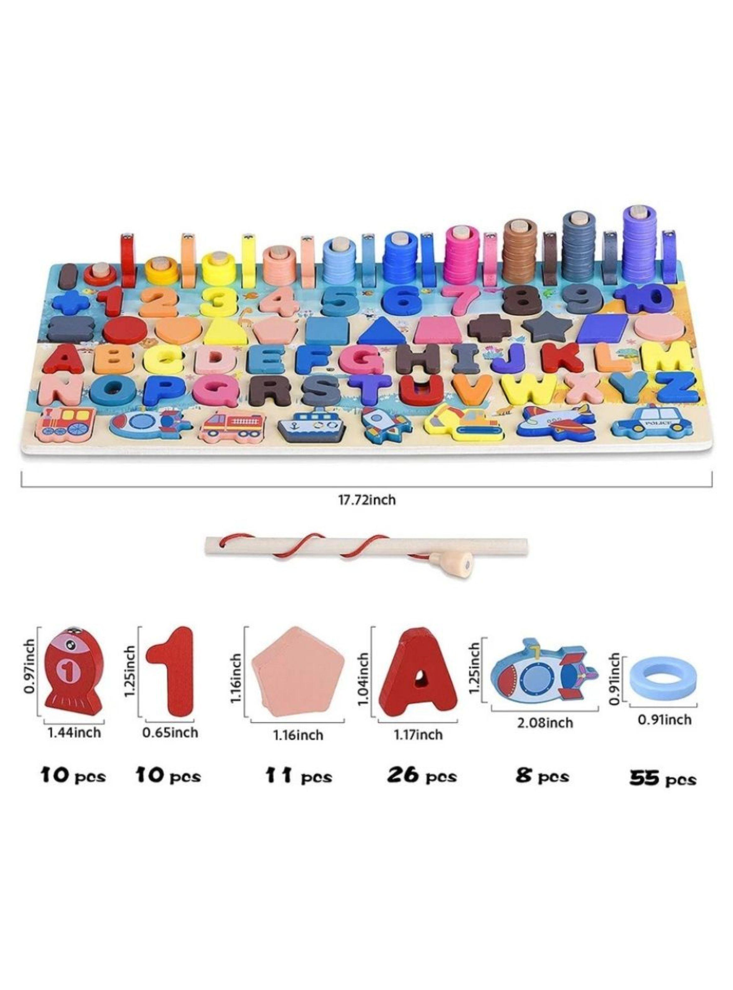 Tablero De Habilidades Aprendizaje 7 En 1 De Madera-3
