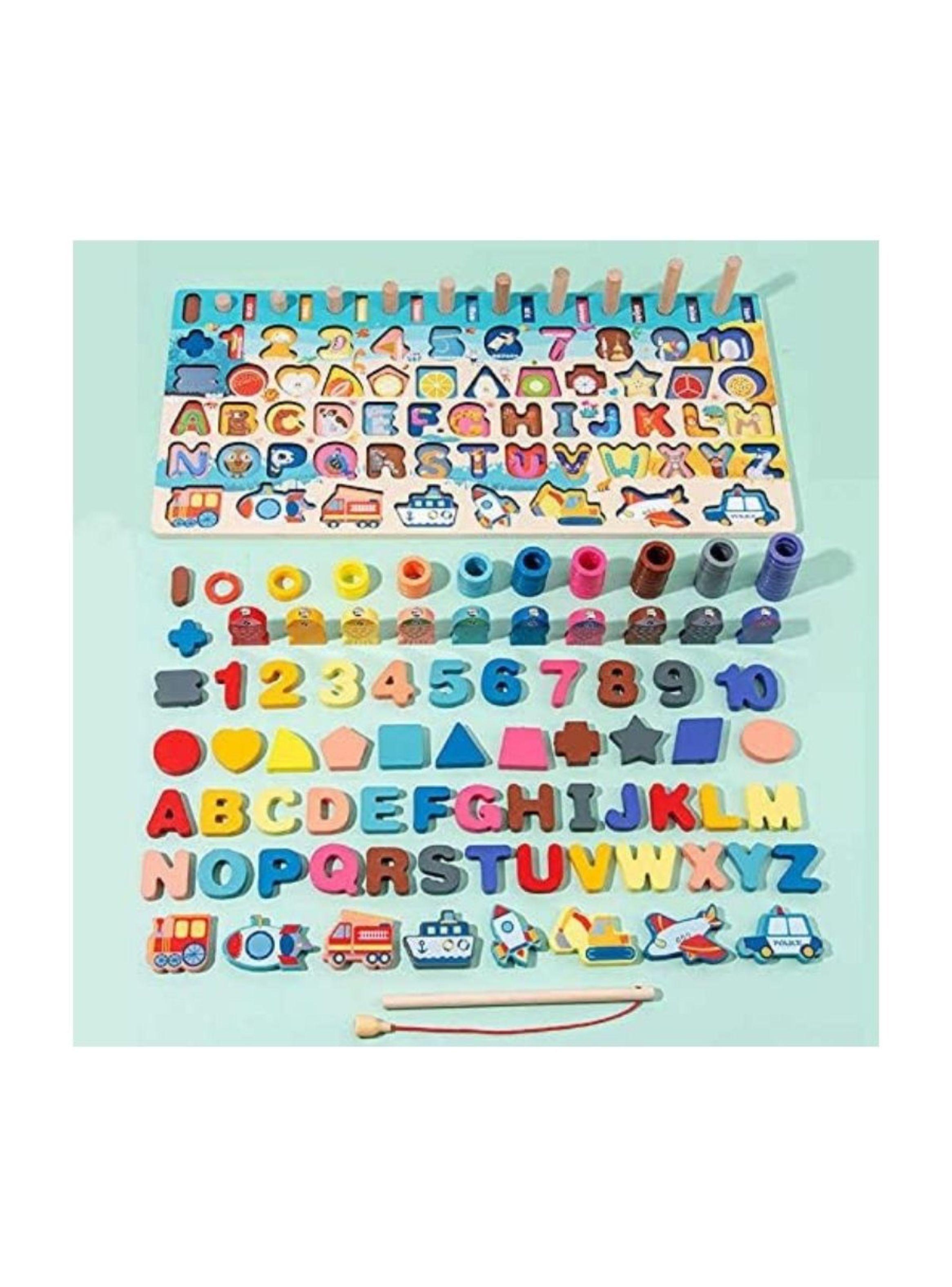 Tablero De Habilidades Aprendizaje 7 En 1 De Madera-4