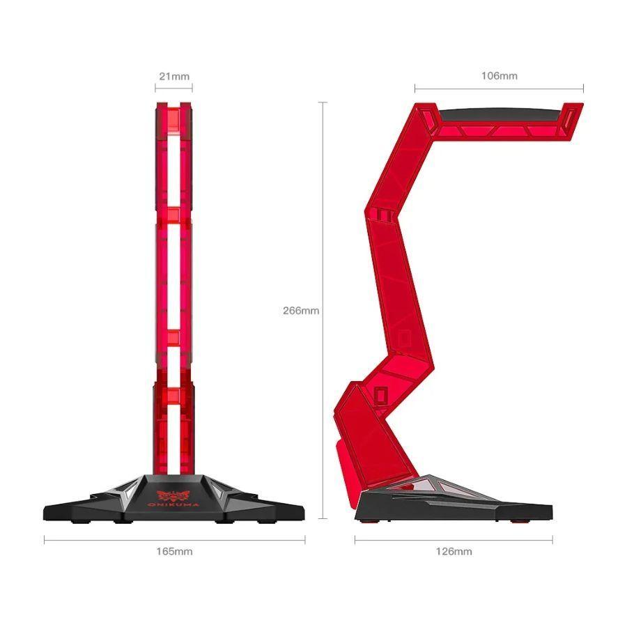 Soporte para Audifonos Gamer Onikuma Rojo-3