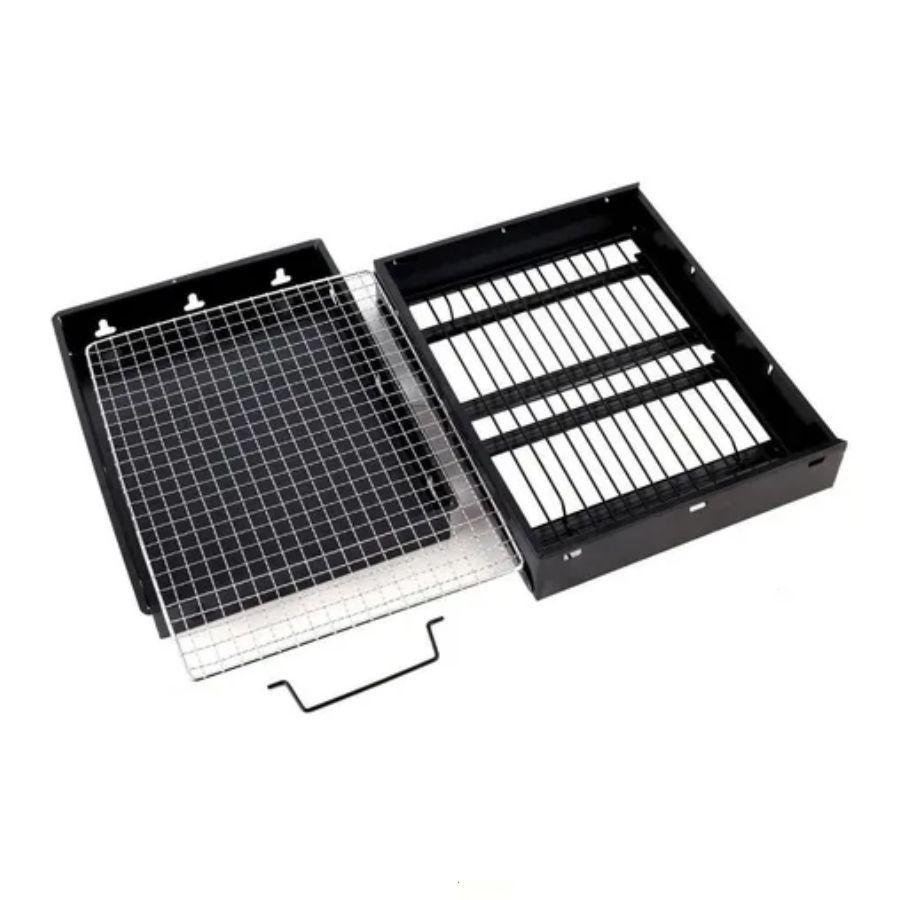Parrillero Para Carbón Portátil  Plegable Asados Grill -5