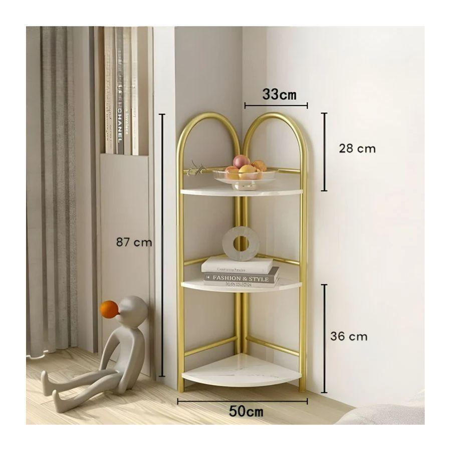 Estanteria Metalica Esquinero Dormitorio Repisas Madera 3 Niveles-3