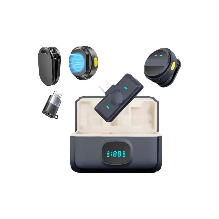 Microfono Inalambrico Dual Magnetico para Celular-3