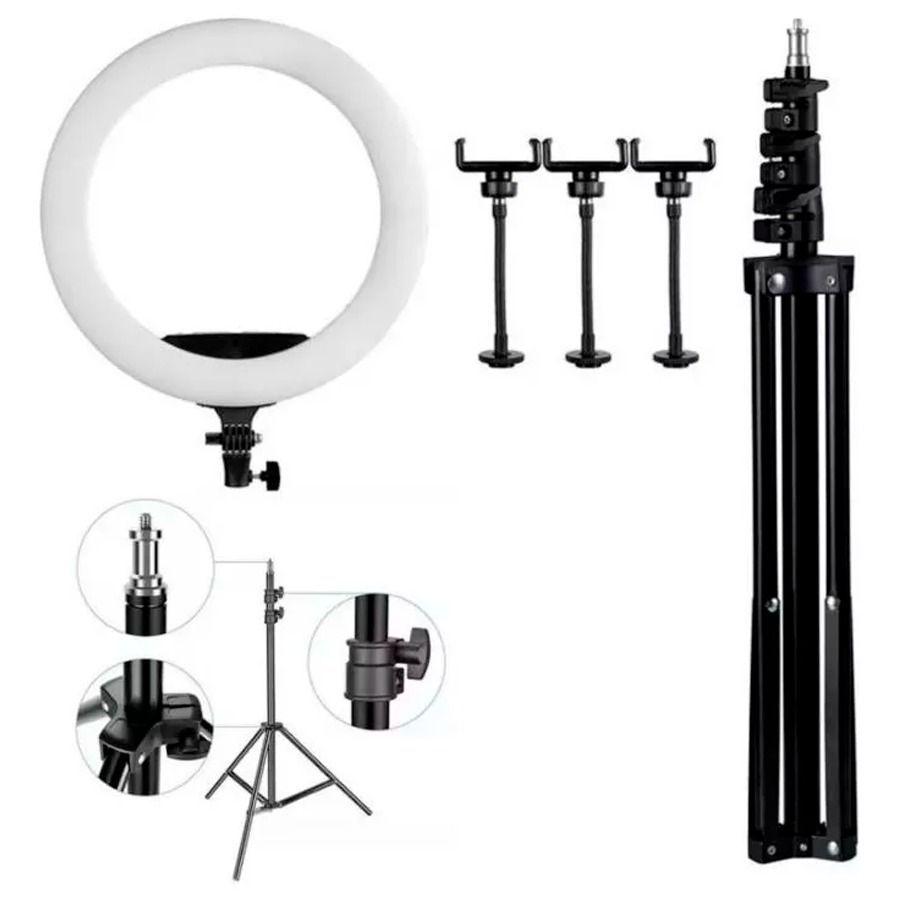 Aro De Luz 36 Cm Led Trípode 2.10 Metros + 3 Soportes-3