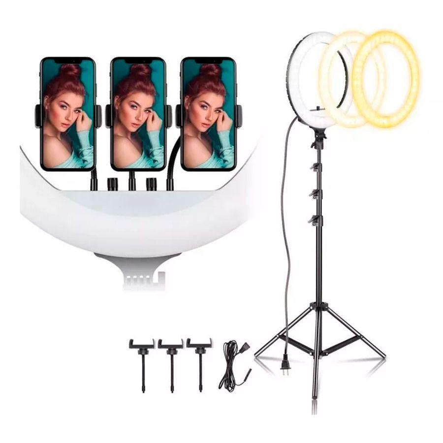 Aro De Luz 36 Cm Led Trípode 2.10 Metros + 3 Soportes-4