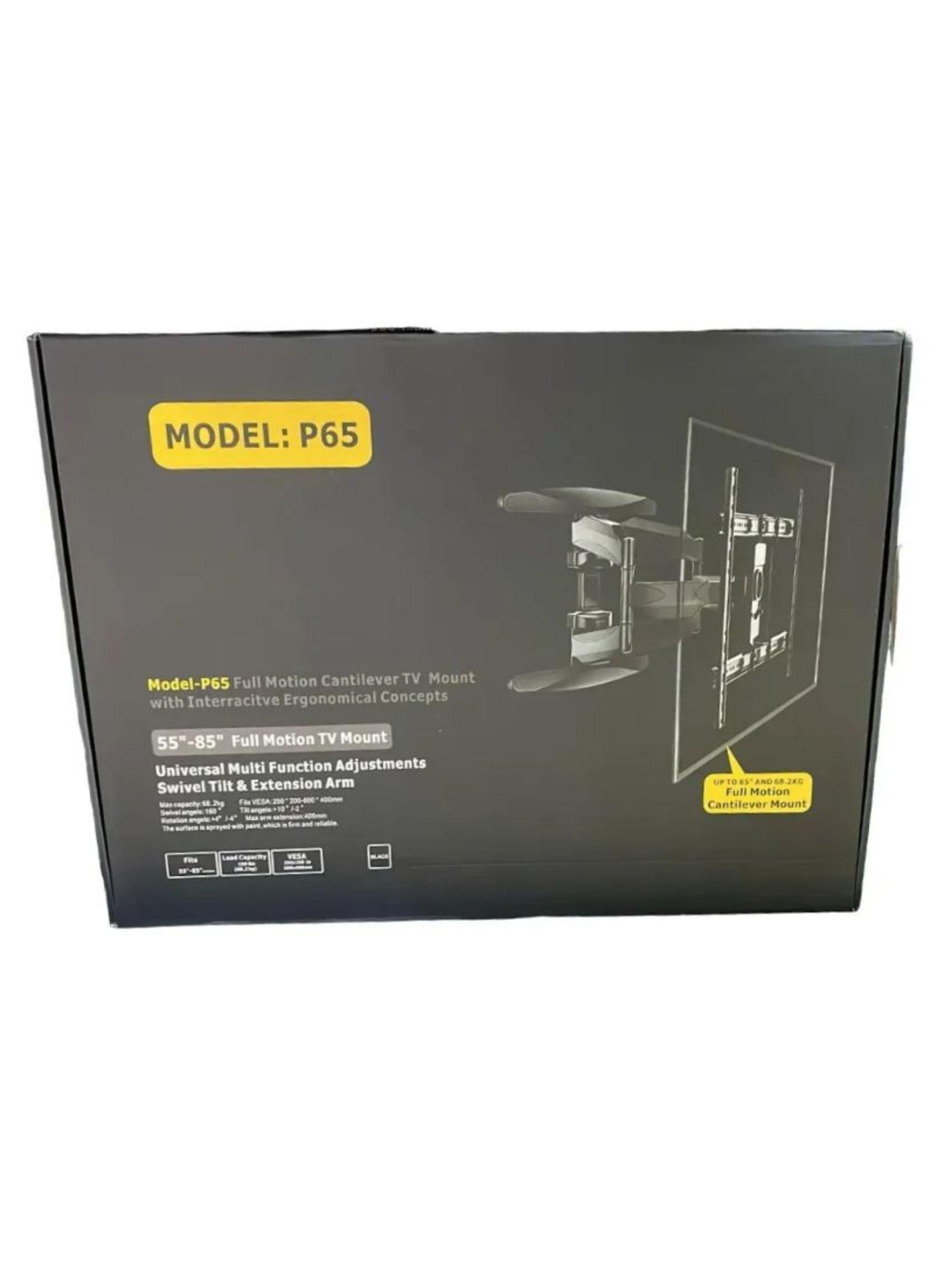 Brazo Articulado Base Tv Universal Soporte 55-85 Negro-2