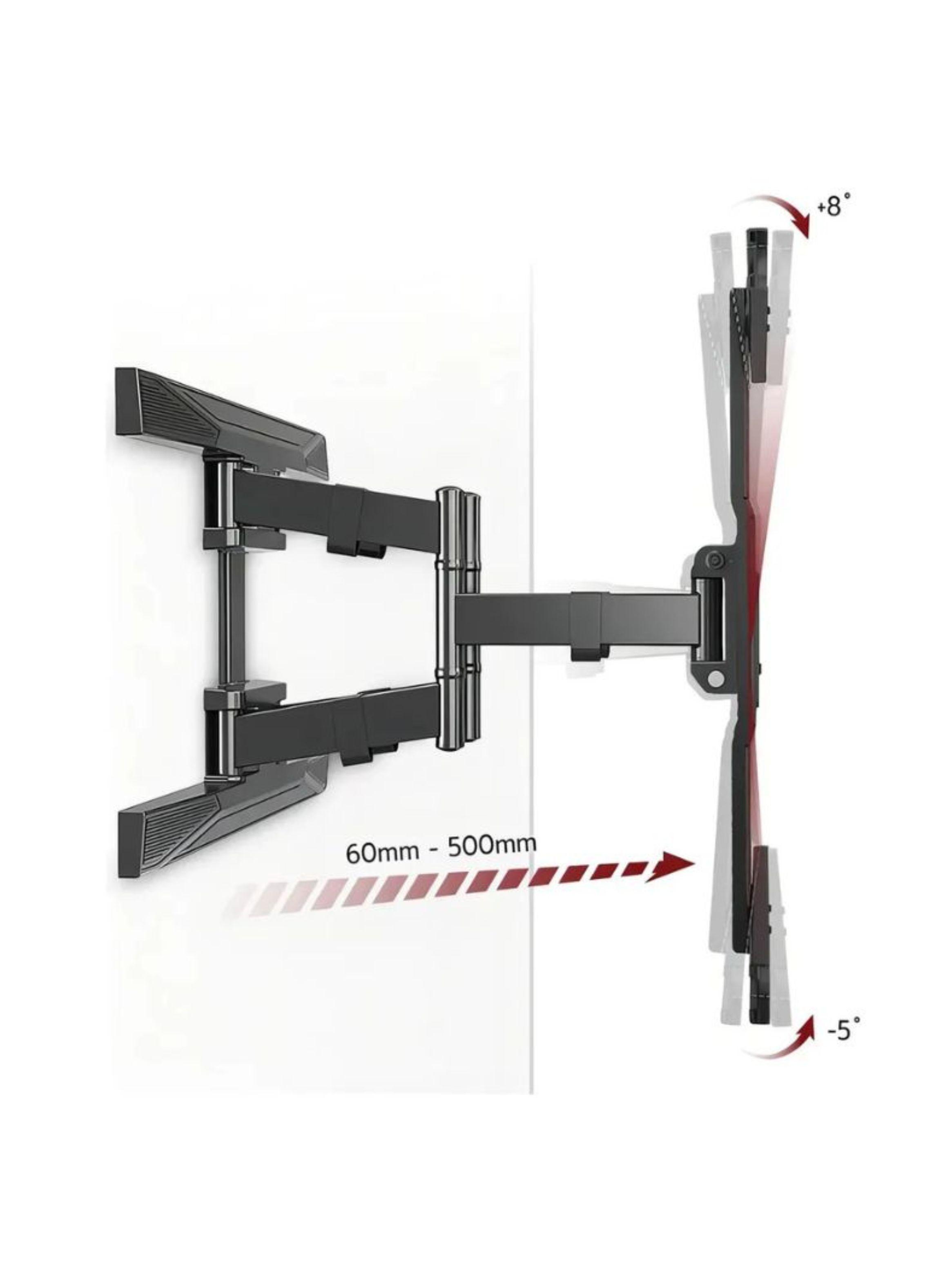 Brazo Articulado Base Tv Universal Soporte 55-85 Negro-4