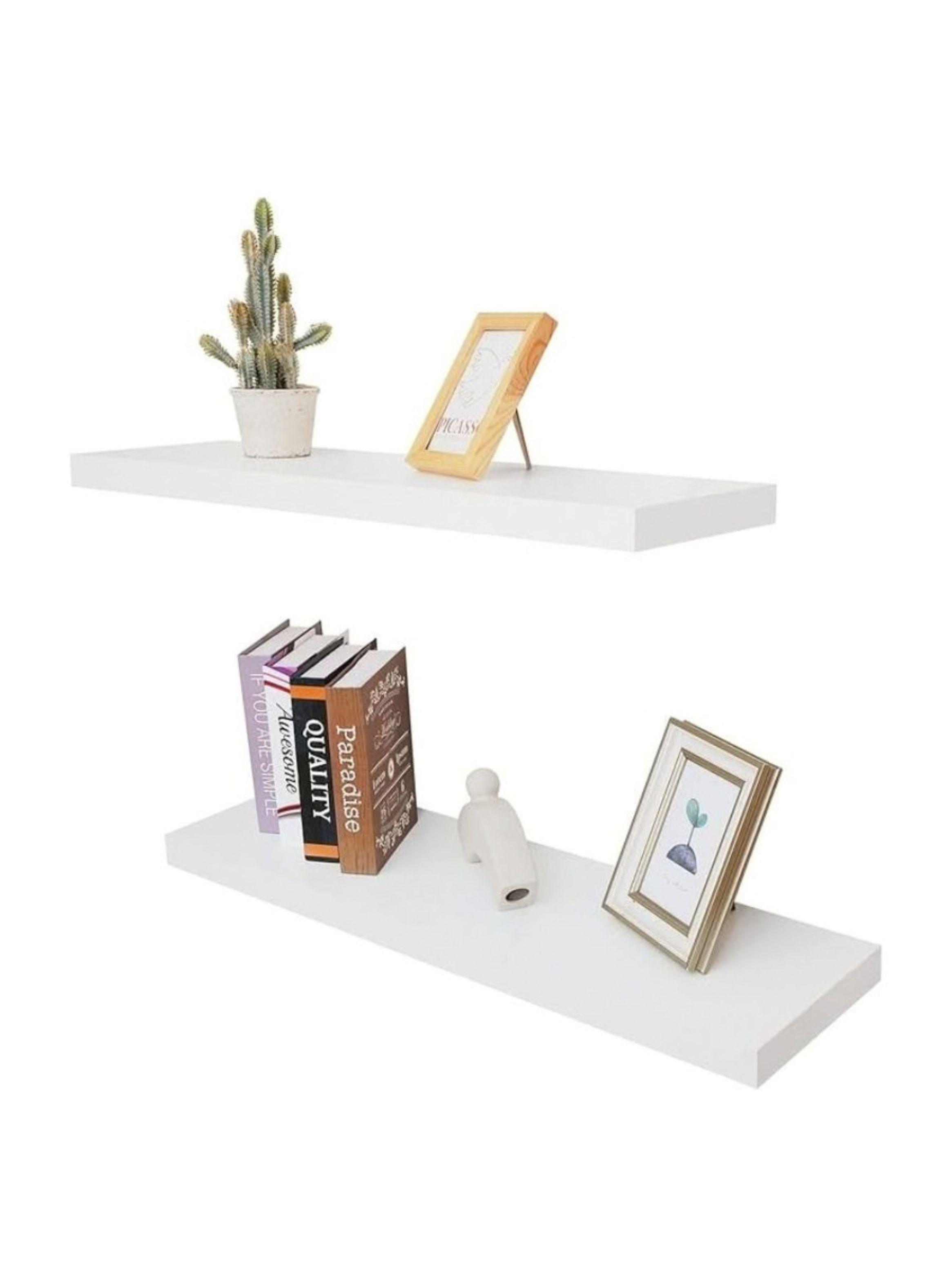 Estante Repisa Flotante Decorativa Minimalista Blanco 50x15x1.8cm-2