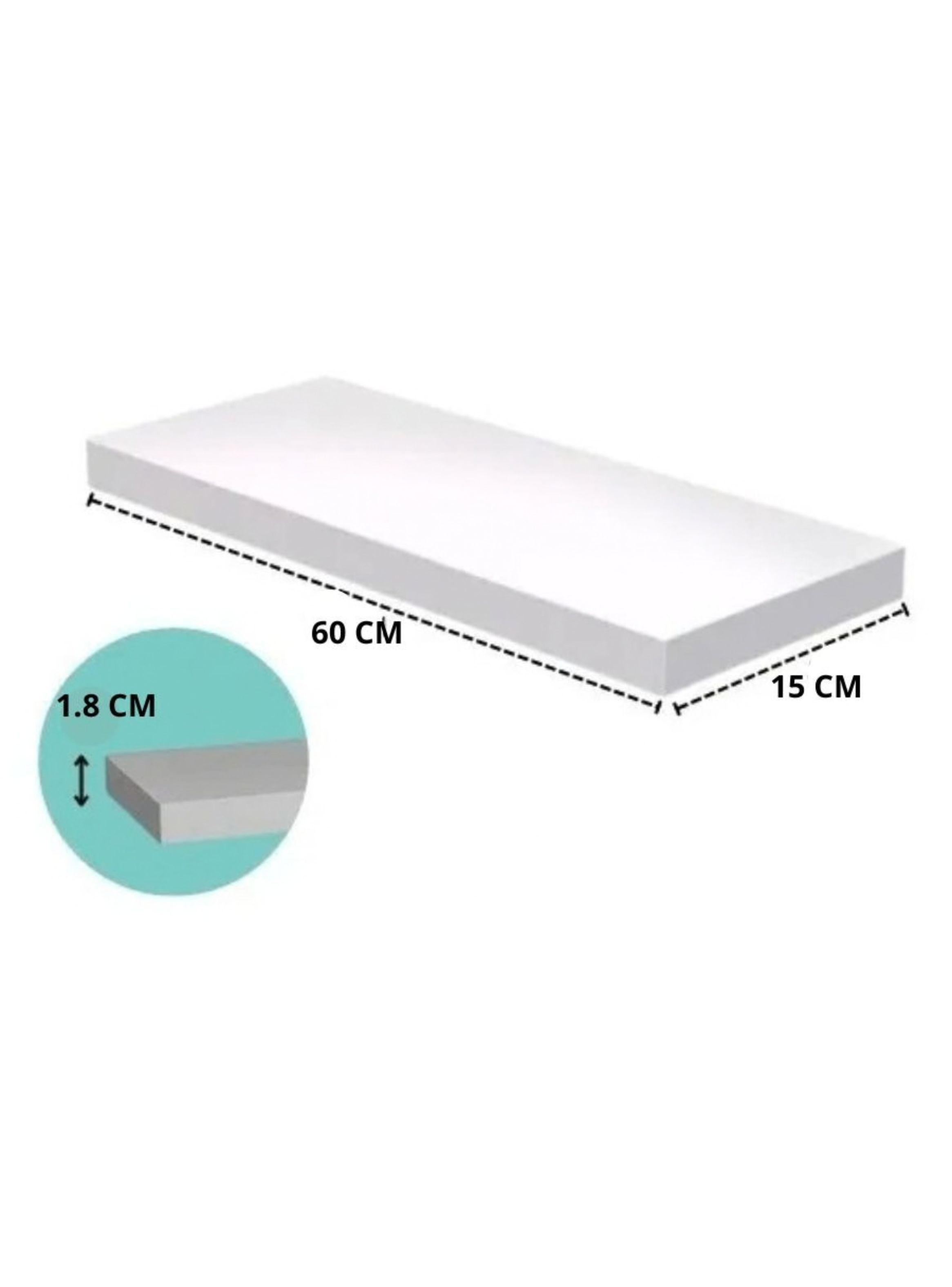Estante Repisa Flotante Decorativa Minimalista Blanco 60x15x1.8cm-1