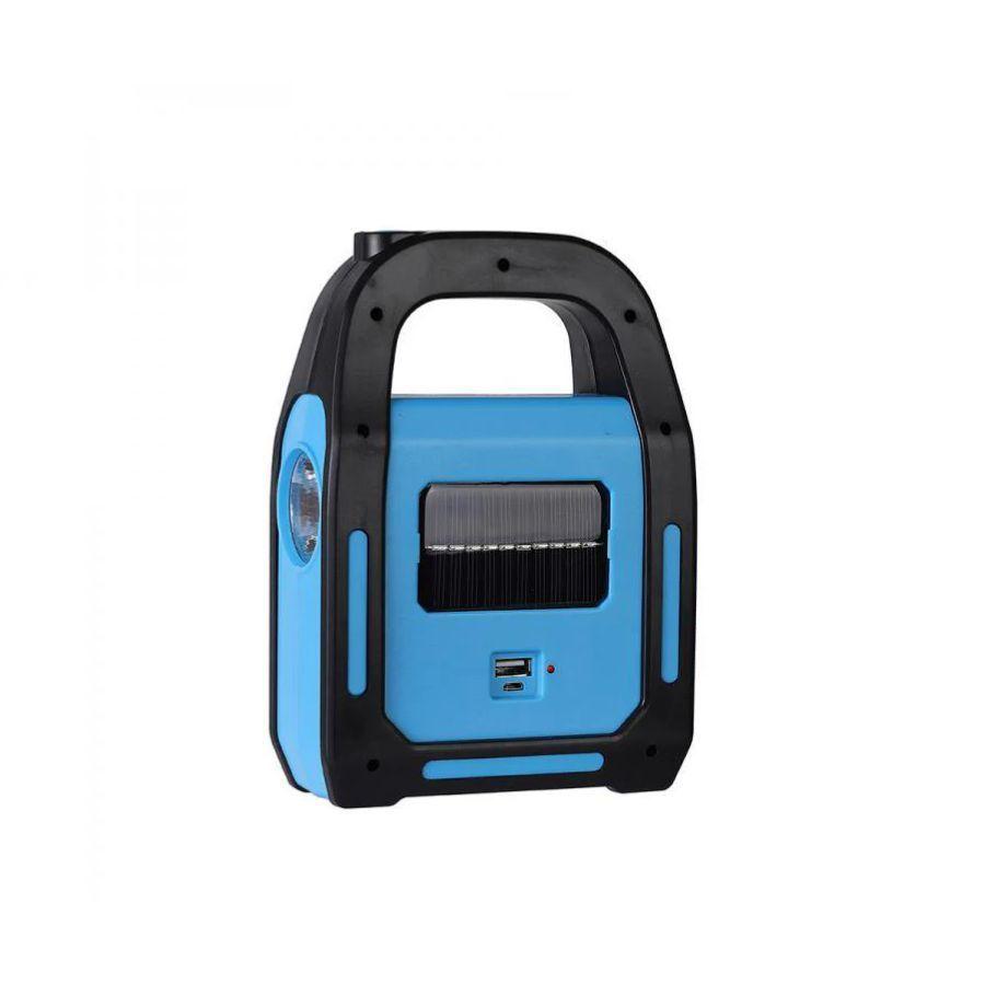 Linterna 3 En 1 Solar Recargable Azul-2