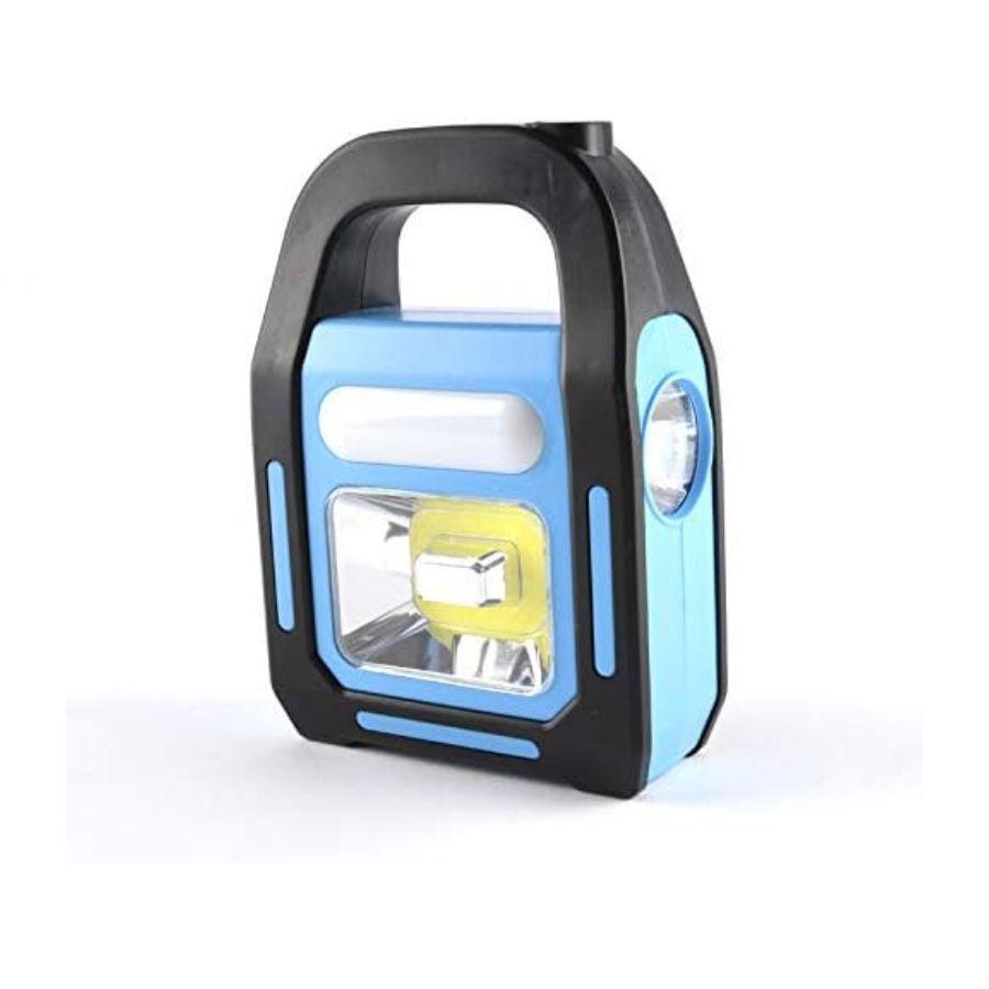 Linterna 3 En 1 Solar Recargable Azul-3