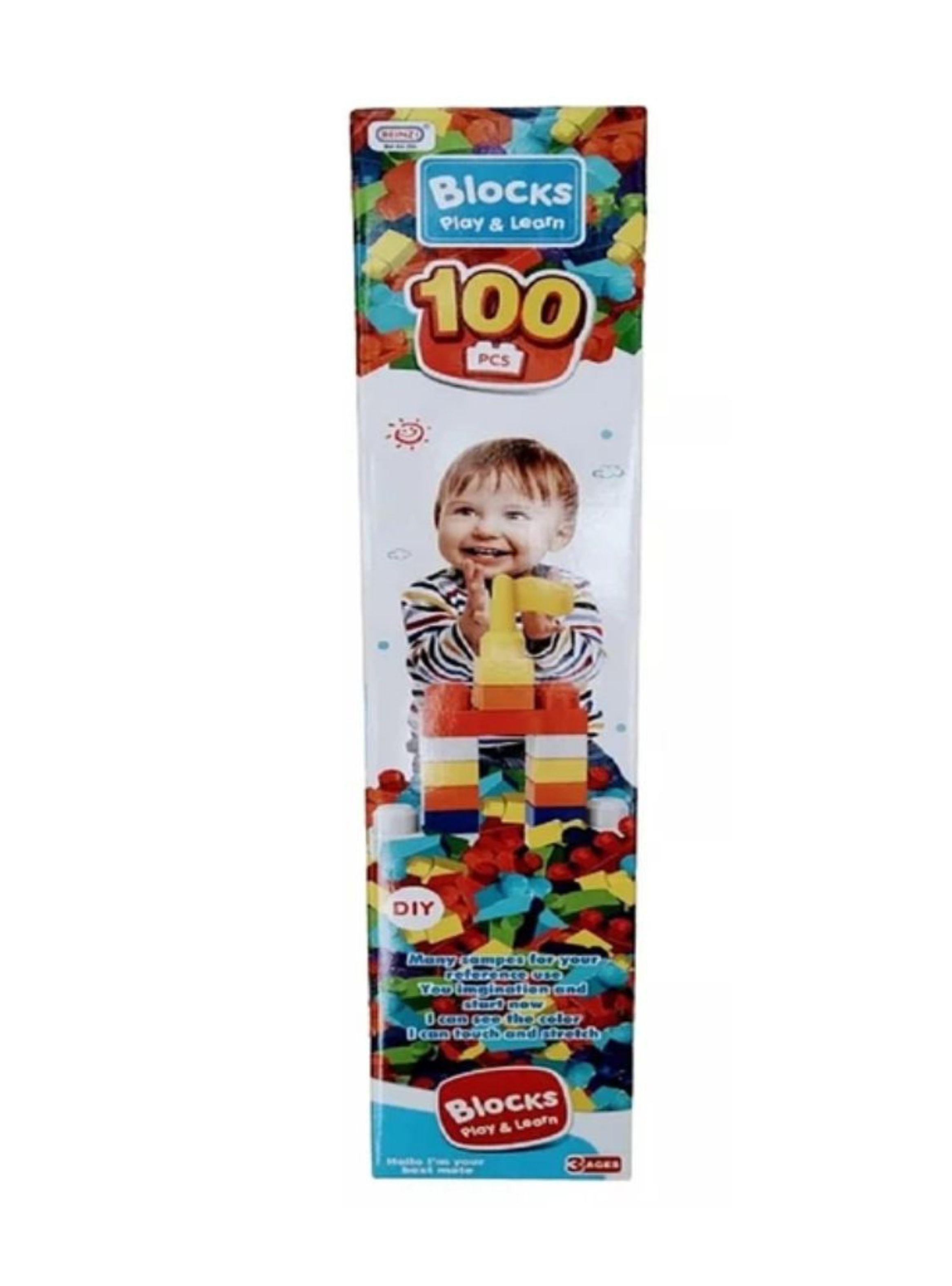 Juego De Bloques De Construccion De 100 Piezas Multicolor-0
