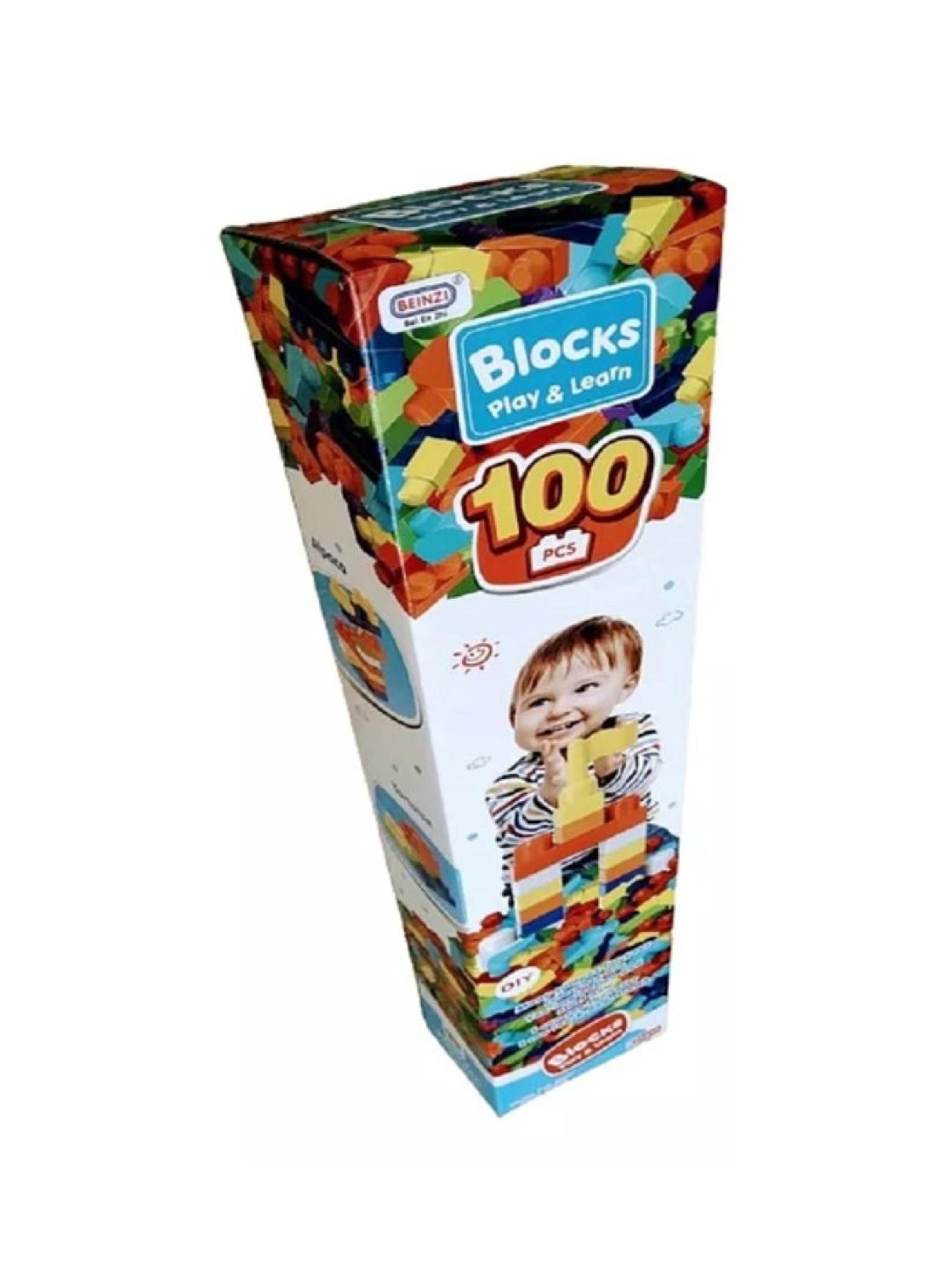 Juego De Bloques De Construccion De 100 Piezas Multicolor-1
