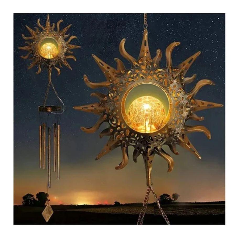Campanas De Viento Solar Diseño Sol -3