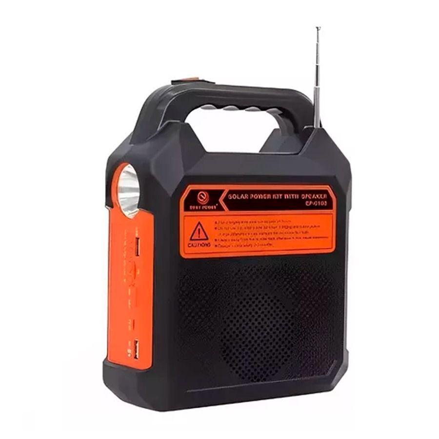 Kit Solar Emergencia Camping Linterna + usb + radio-0