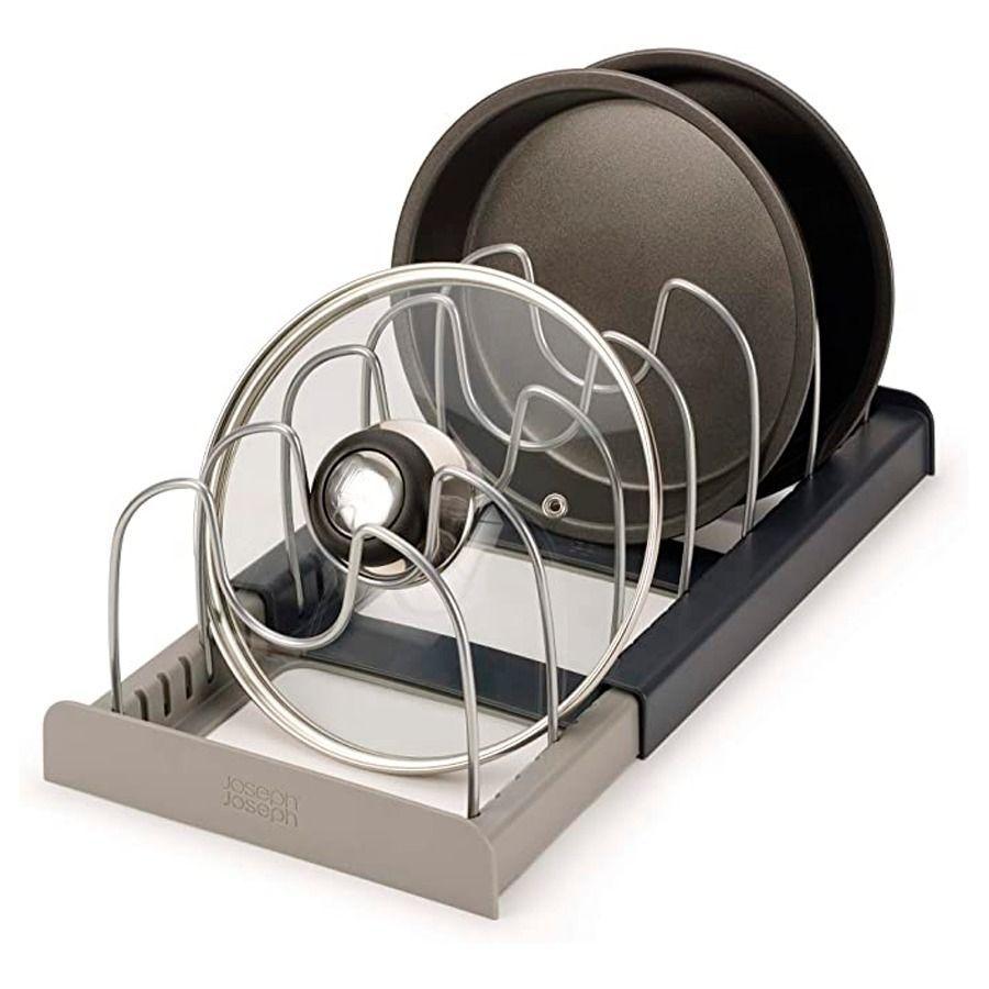 Organizador Para Platos Tapas Ollas Acero Inoxidable Ajustable-0