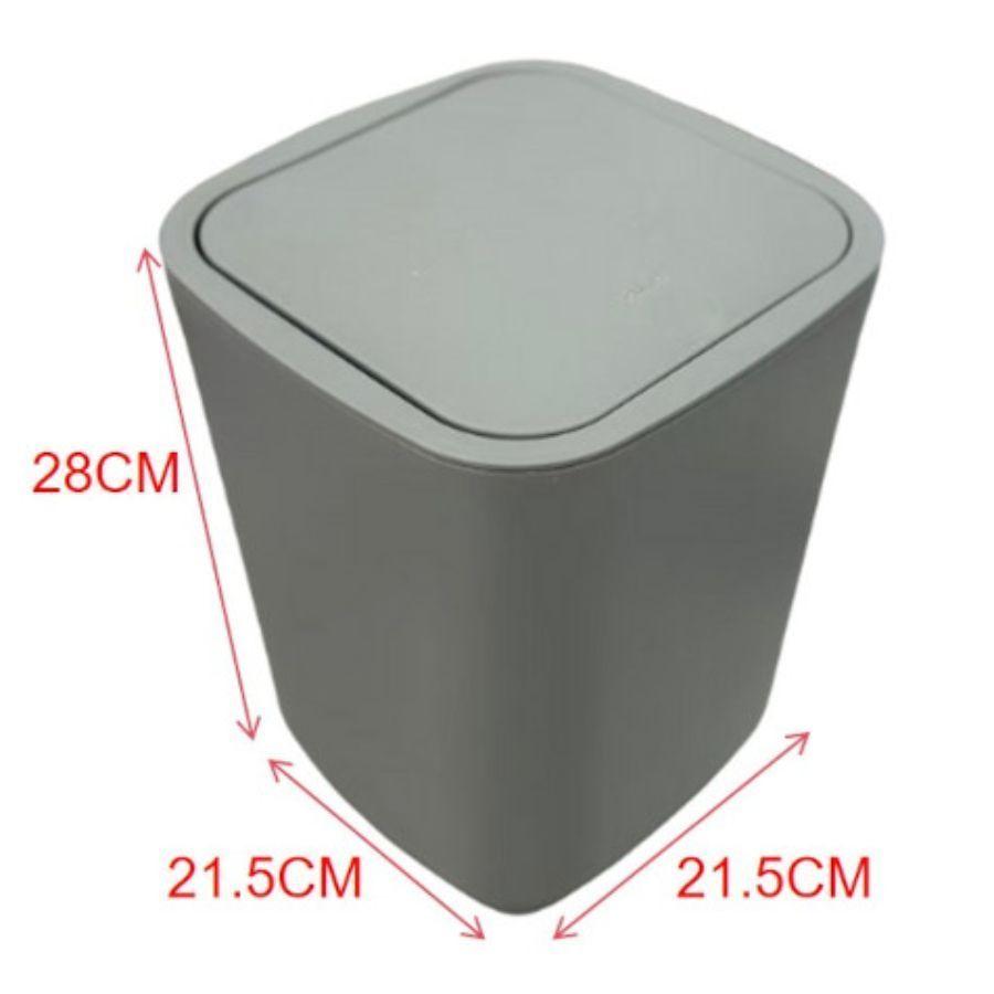 Cesto de Basura Papelera Gris 28x21.5cm    -2