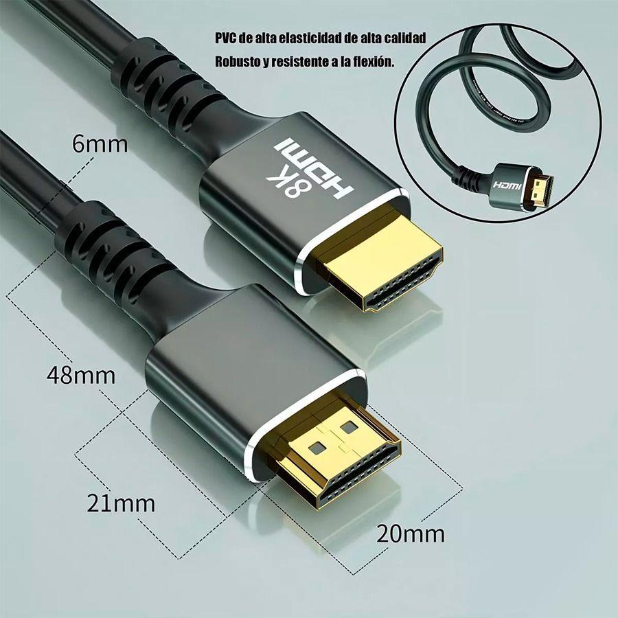 Cable Adaptador HDMI 8K 60Hz Ultra HD Alta Velocidad 1.5 Metros-4
