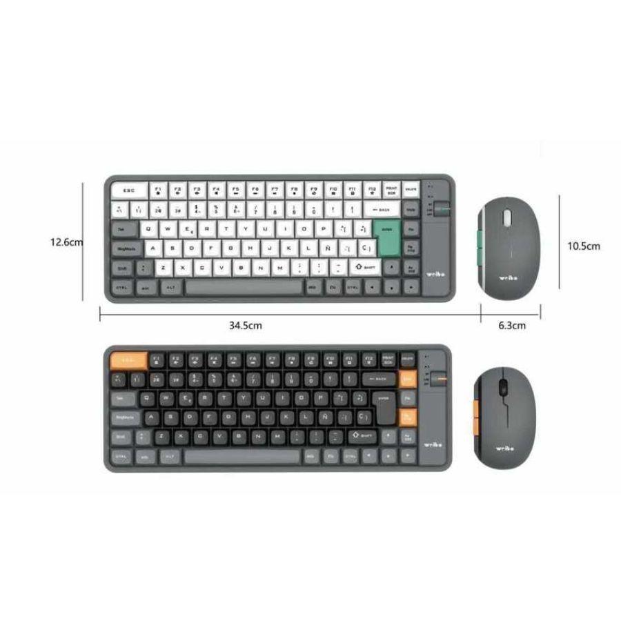 Teclado Y Mouse Inalambrico Kit Combo Bluetooth-3