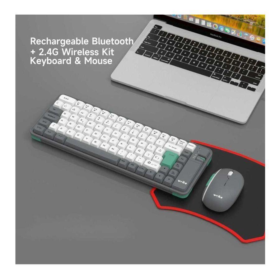 Teclado Y Mouse Inalambrico Kit Combo Bluetooth-4