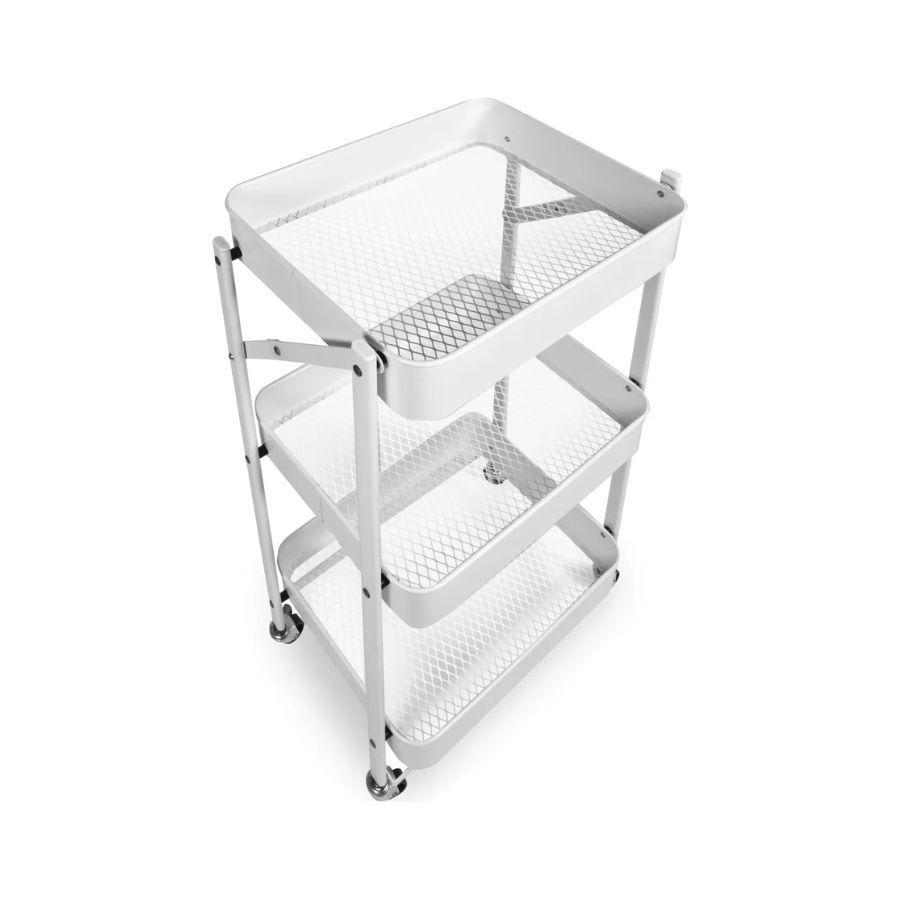 Carrito Plegable Metálico De Cocina 3 Estantes -2