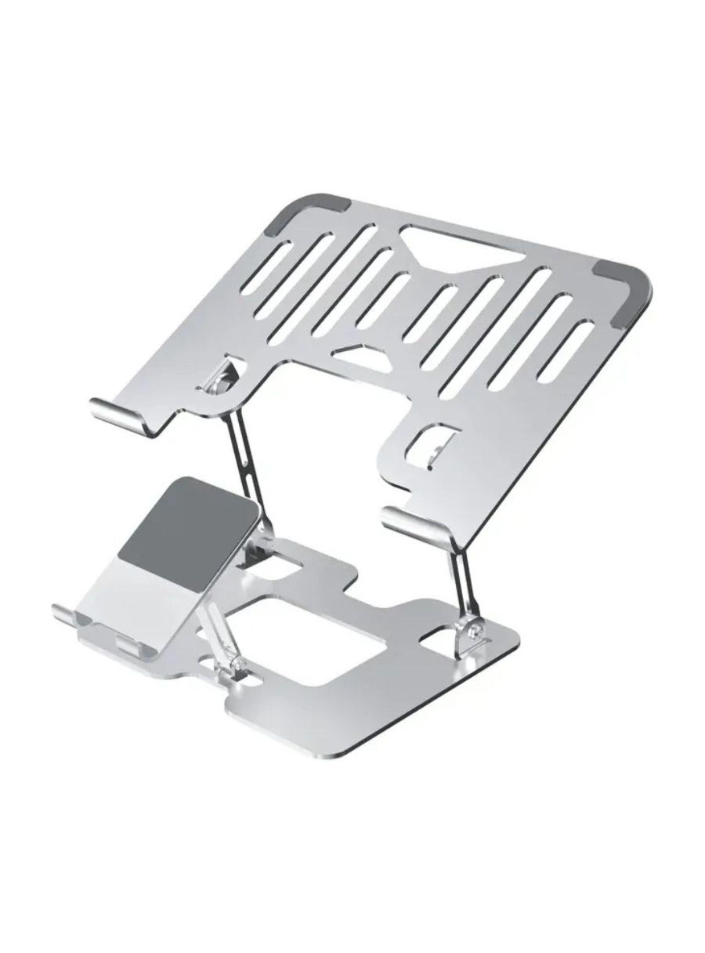 Soporte Ergonómico de Aluminio para Laptop y Celular 2 en 1-0