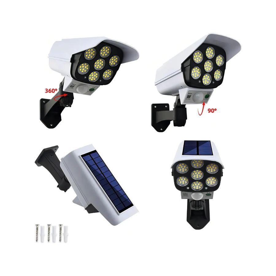 Foco Solar Cámara De Seguridad Con Sensor De Movimiento -2