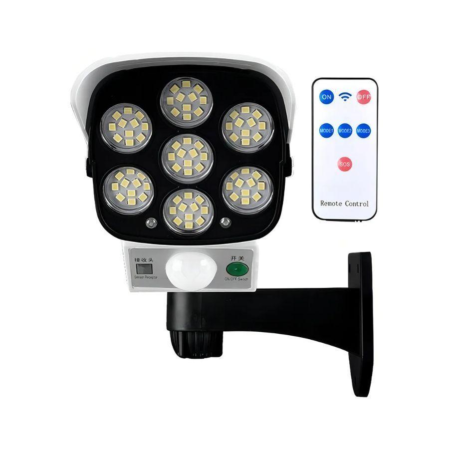 Foco Solar Cámara De Seguridad Con Sensor De Movimiento -3
