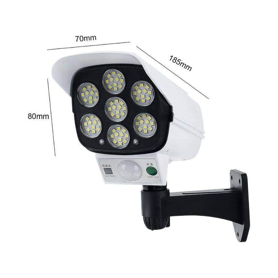 Foco Solar Cámara De Seguridad Con Sensor De Movimiento -4