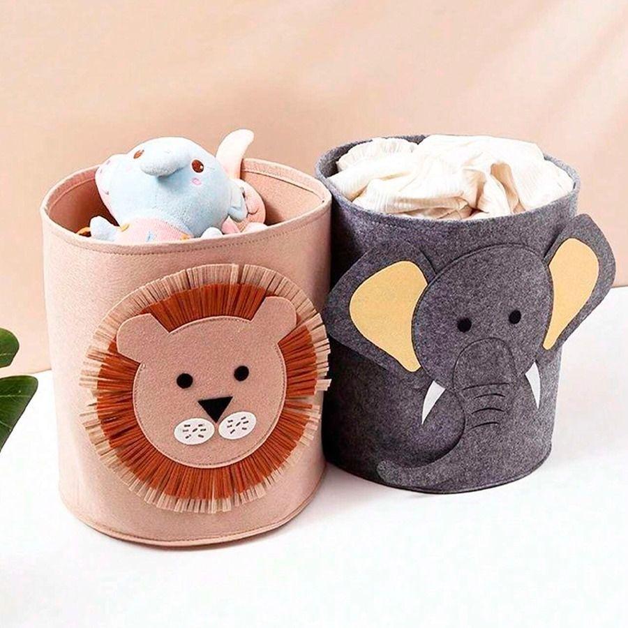 Cesta De Almacenamiento Diseño De Elefante Para Bebé-2