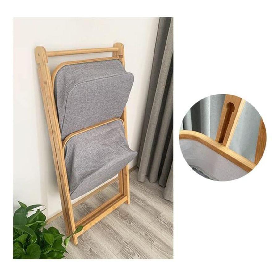 Estante De Almacenamiento De 2 Niveles Con Cesto Plegable-5