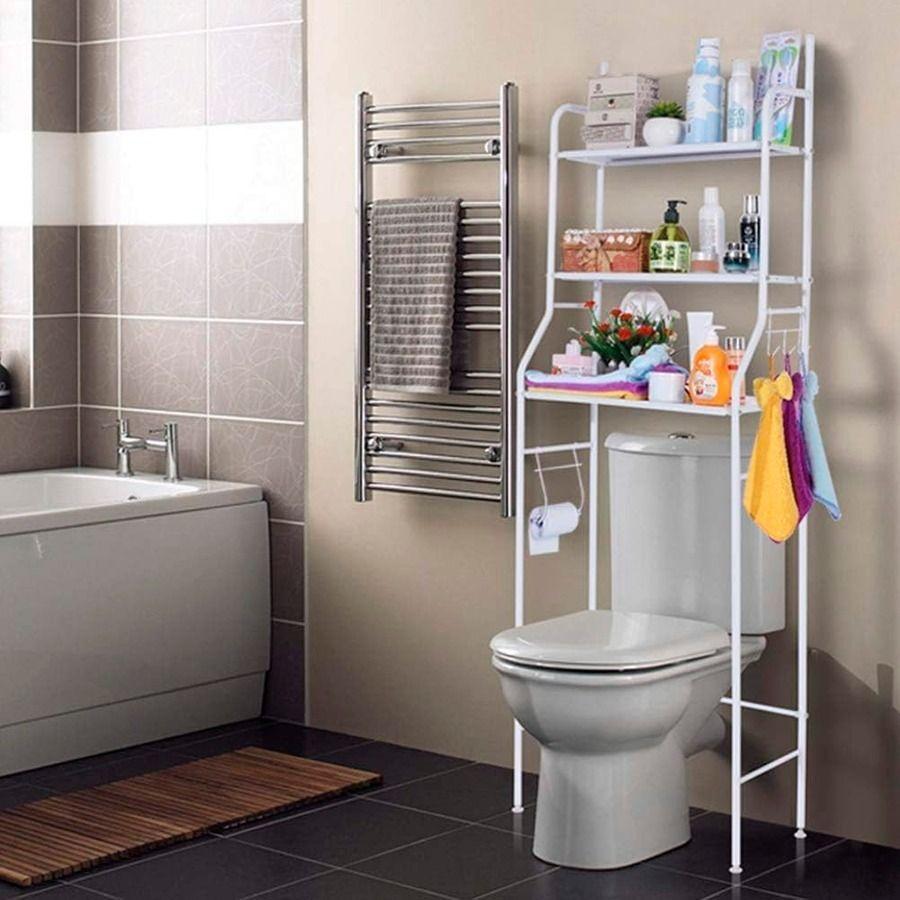 Estante Organizador Metálico De Almacenamiento Para Baño De 3 Niveles-4