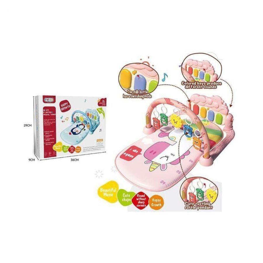 Gimnasio Con Tapete Piano Juguete Para Bebés Rosa-2