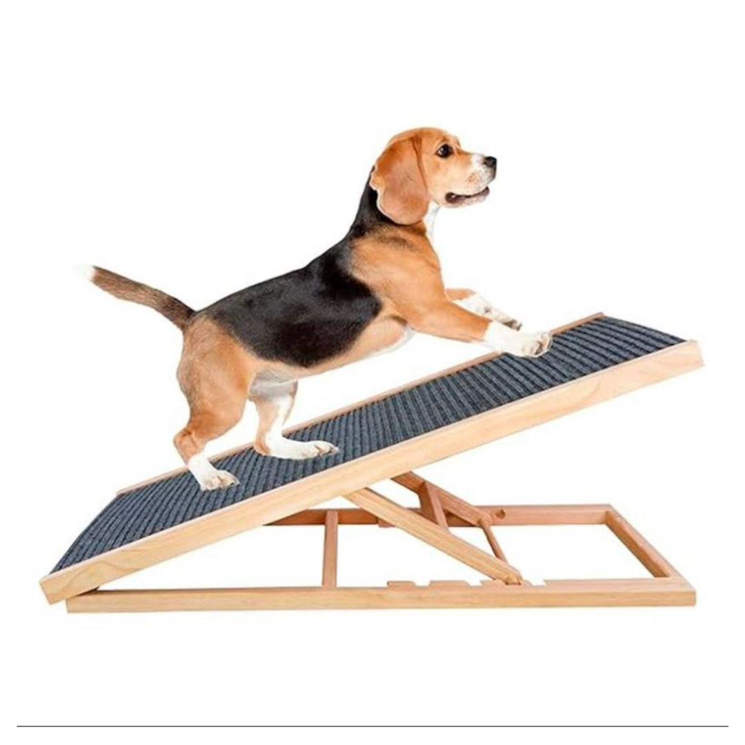 Rampa para Perro Plegable 4 Alturas Ajustable Antideslizante-0