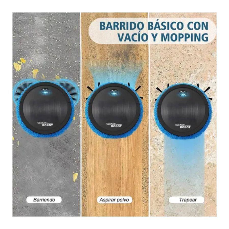 Robot Trapeador Inteligente Para Casa Blanco-3