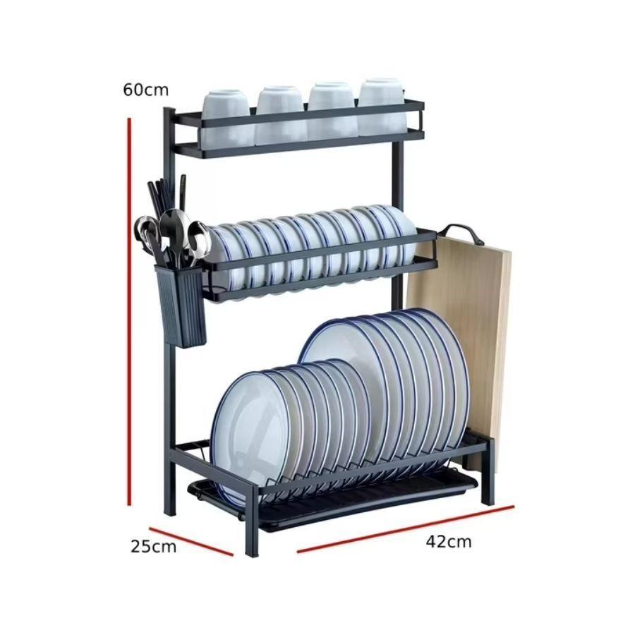 Rack Escurridor De Platos 3 Niveles -2