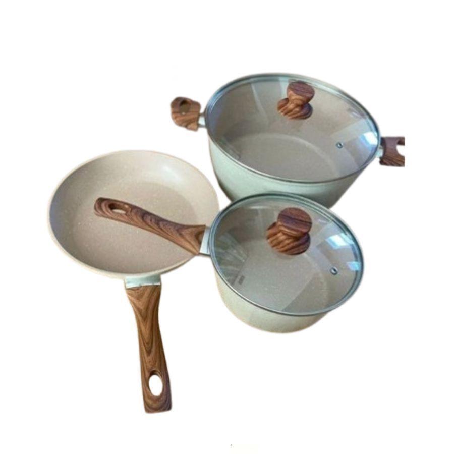Juego Set De Olla 3 Piezas Antiadherente -4